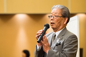 10期卒 中島幸男 同窓会副会長の閉会挨拶